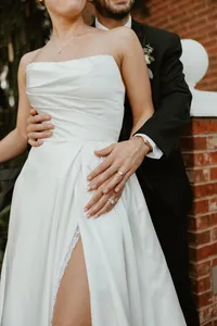 bride and groom detail shot at brookside country club wedding in macungie pa