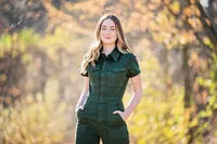 High school senior portrait in Minnesota fall scenery by Elissa Bean Photography, senior photographer serving Minnetonka and Minneapolis