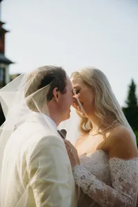 Bride and groom laughing together during a Vancouver Island wedding
