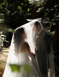 Newlyweds enjoying a quiet moment together