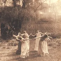 Circle Of Witches Vintage Women Dancing Print Poster