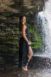 Indiana waterfall senior pictures MAC5024