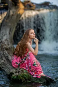 Indiana waterfall senior pictures MAC5048