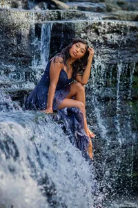 indiana waterfall senior pictures marciandchristy