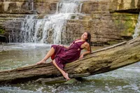 Indiana waterfall senior pictures MAC5025