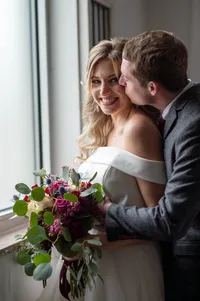 Bride and groom wedding portrait at the National Croquet Center in West Palm Beach, Florida, photographed by Amberlee Christey Photography.