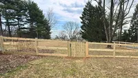 Three Rail Wood Farm Fence With Gate Baltimore Metro