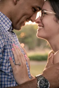 An Engagement Ring in Golden Evening Light.