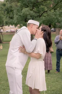 The First Kiss After Saying I Do.