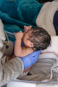 A Newborn’s First Moments After Birth.
