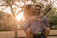 A Piggyback Ride in Golden Light.