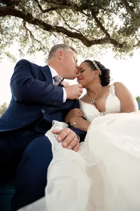 A Wedding Day Kiss on the Forehead.