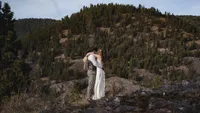 A Mountain Elopement Embrace.