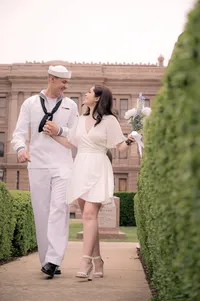 A Wedding Day Stroll at the Capitol.
