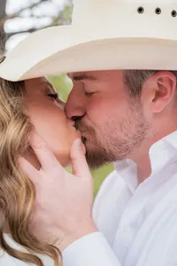 A Close-Up Elopement Kiss.