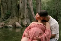 A Kiss on the Cheek Beside the Creek.