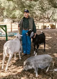 Grandfather on a farm