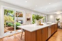 Bright Modern Kitchen with Garden Views