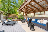 Covered Backyard Lounge Deck