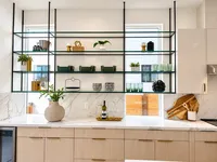 Kitchen Shelves - Staged