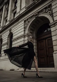 2_black-dress-front-of-building