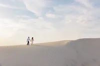 Silhouette on the sand dunes during a Palm Springs desert photography session