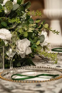 close up of the Amelia styling collection on wedding table