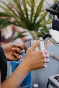 Barista making fresh coffee at The Country Cafe on Oahu