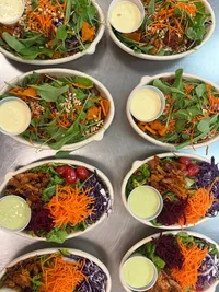 Freshly prepared catering food for a private event on Oahu
