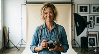 woman with camera