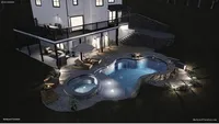 Pool at night