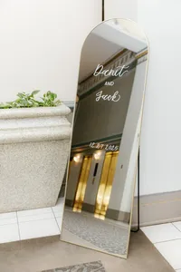 Personalized wedding welcome sign designed by Use Your Words by Nyssa with beautiful calligraphy to greet guests at a New Jersey celebration.