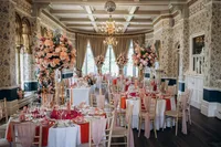 Bridgerton collection pink and orange wedding styling