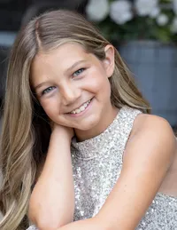 Girl's portrait wearing a sequined top