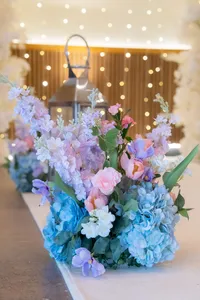 pastel wedding flowers styled for a wedding