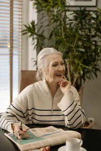 smiling older woman