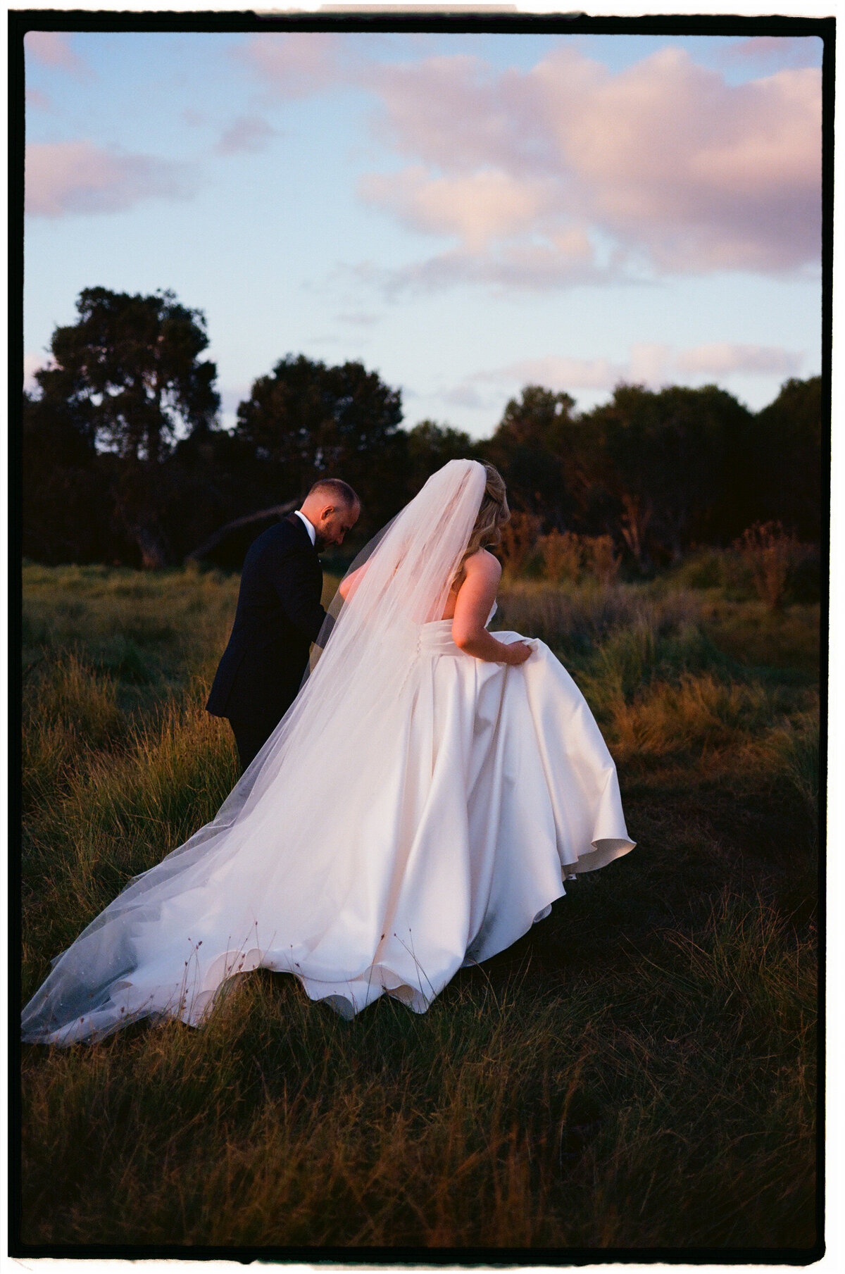 Authentic 35mm film wedding photograph by Zaneta Van Zyl