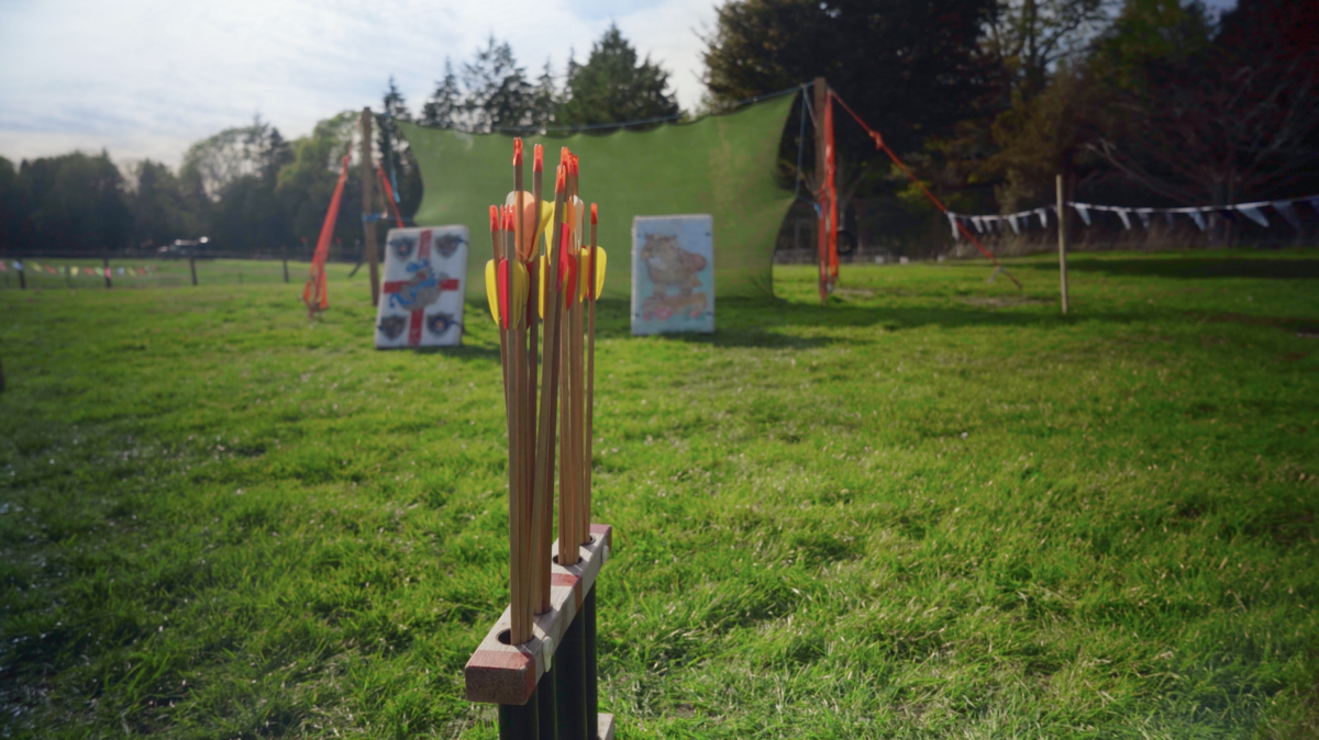 Arrows ready at the archery range