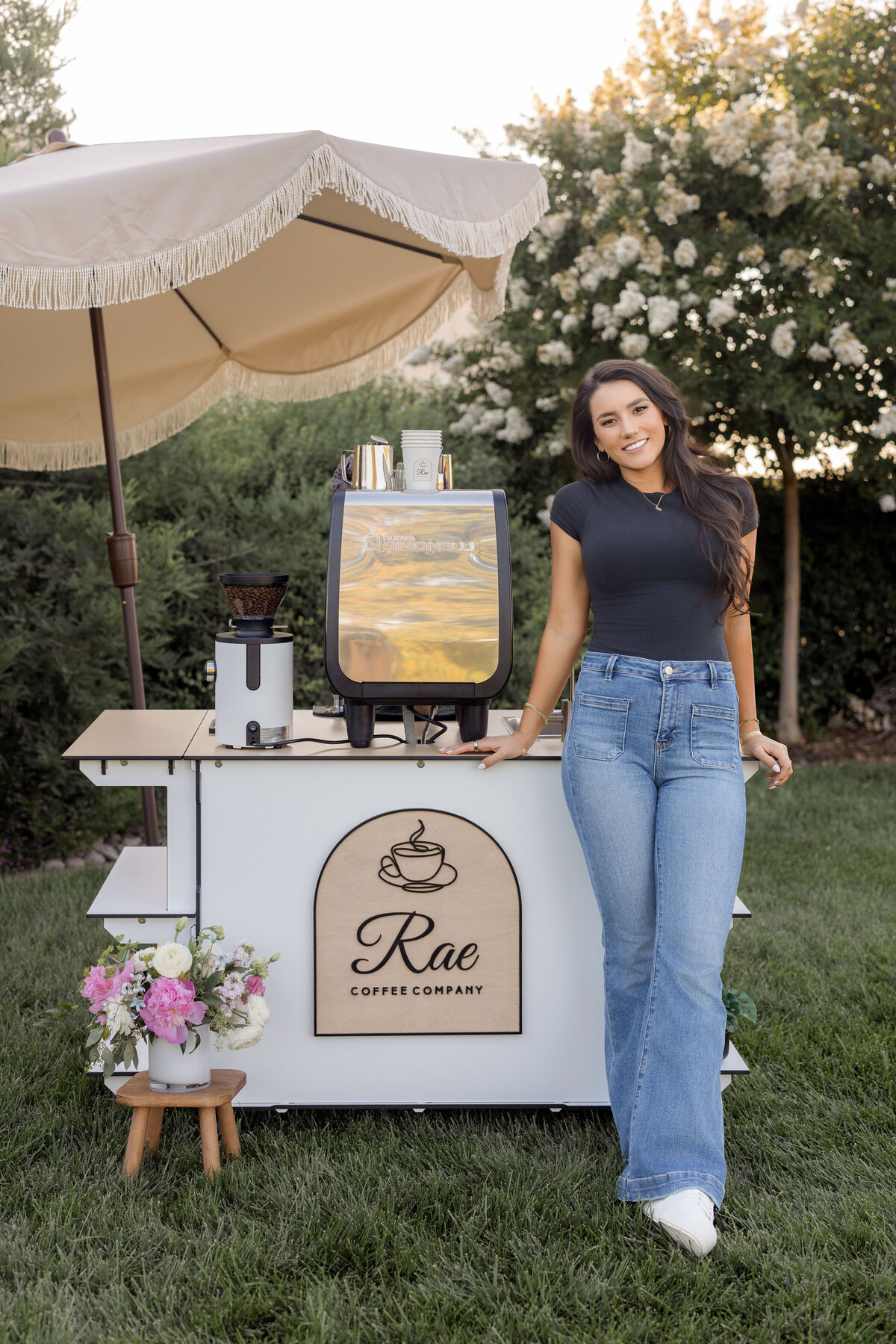 Rae Coffee Company mobile coffee cart and team in Lodi, CA