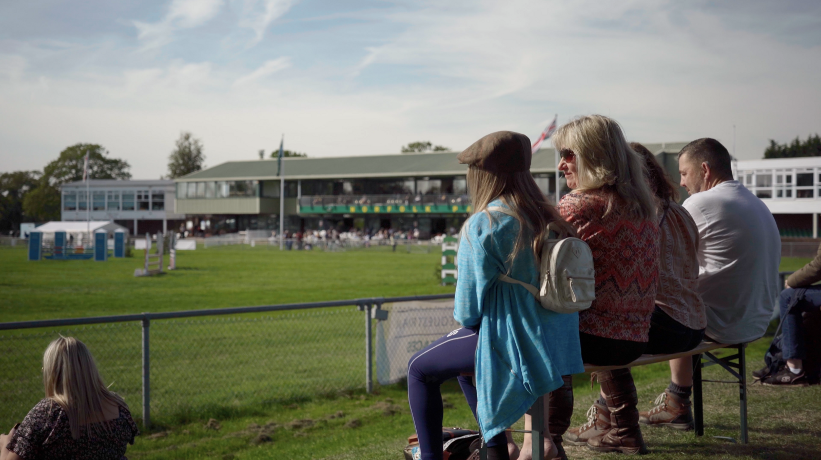 Spectators watching the show jumping