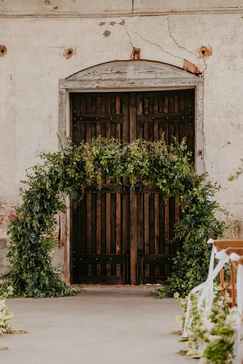 Wedding ceremony florals