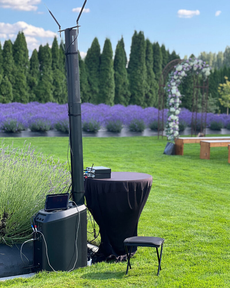 Professional sound and microphone setup