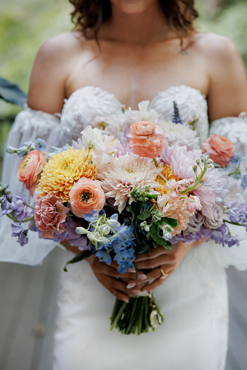Colorful wedding bouquet