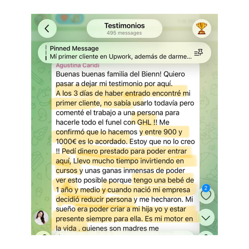 Testimonios WhatsApp alumnas ODC facturación