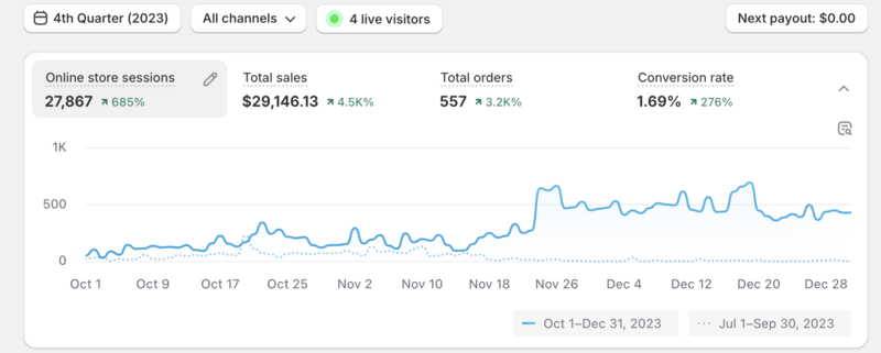 Shopify Result Screenshot