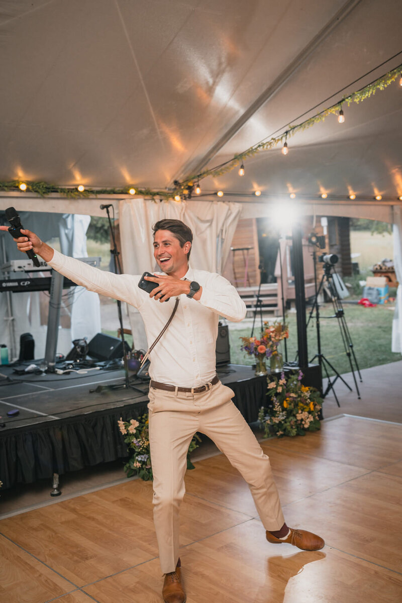 Karaoke at a Puget Sounds private event