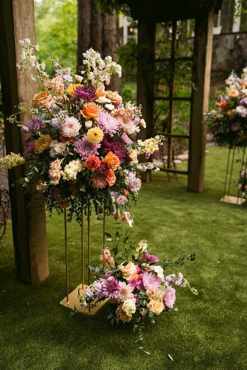 Wedding ceremony florals