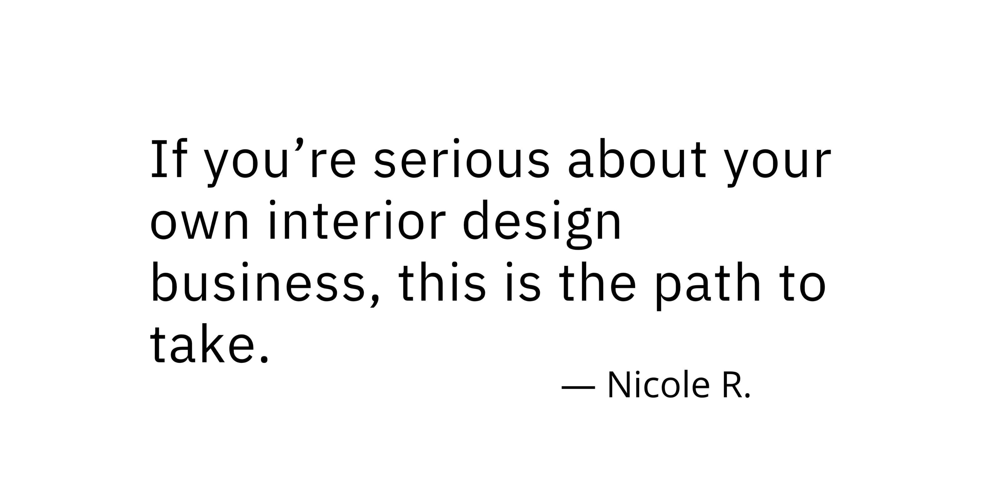 Client testimonial
