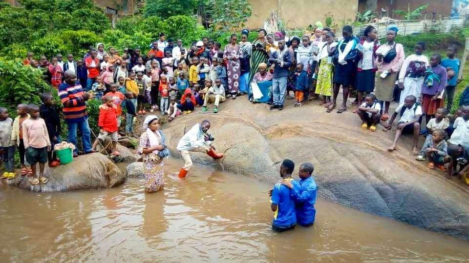 Baptism at a WOMF ministry church
