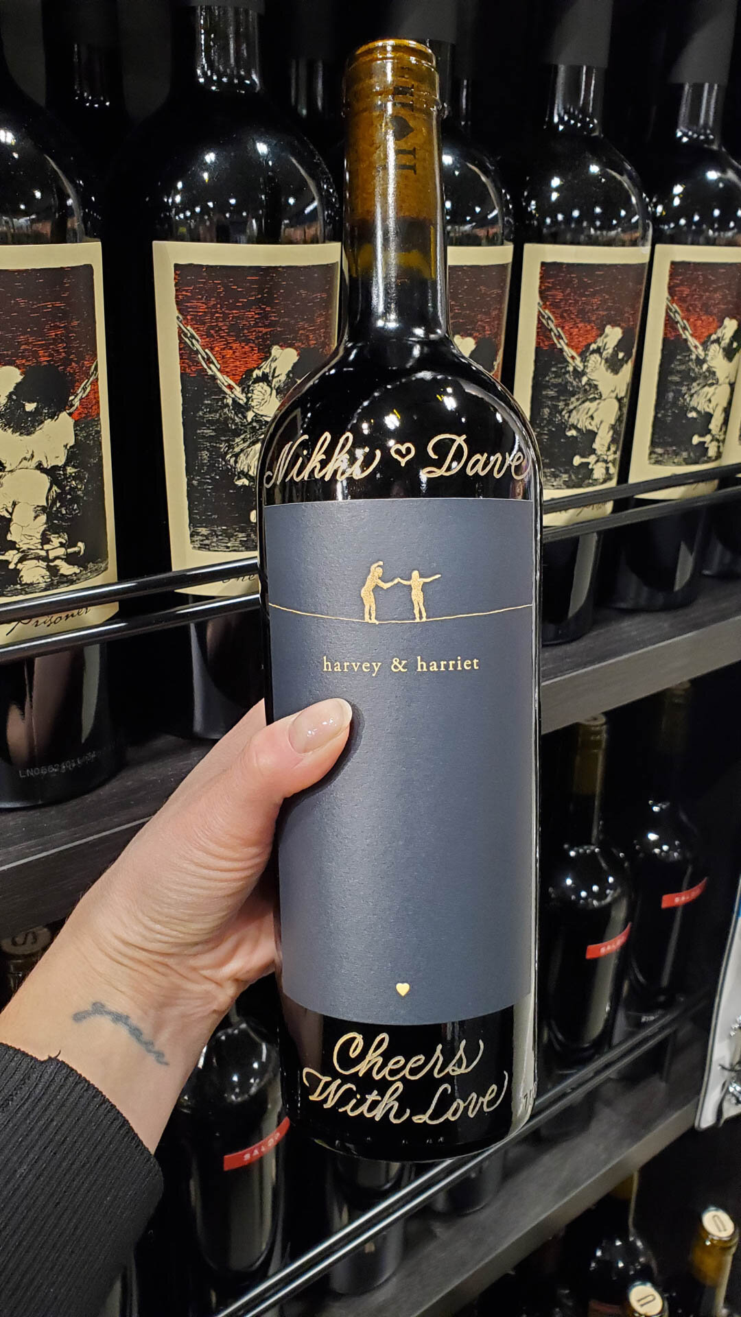 Engraved wine bottle ohio live engraving